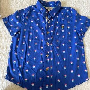 Blue Button Down Shirt with Lightweight Fabric